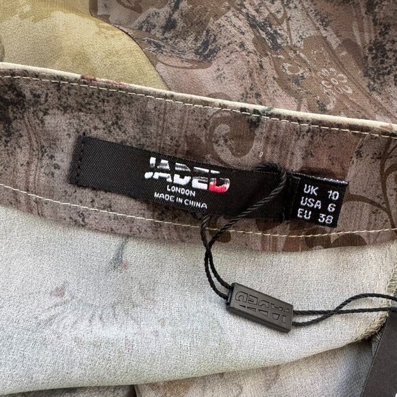 NWT Jaded London Asteria Pannelled Maxi Skirt Long Flowy Green Floral Revolve 6 - Picture 9 of 13